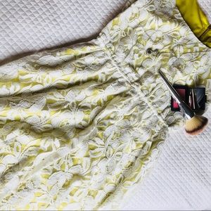 Yellow and Cream Lace Dress